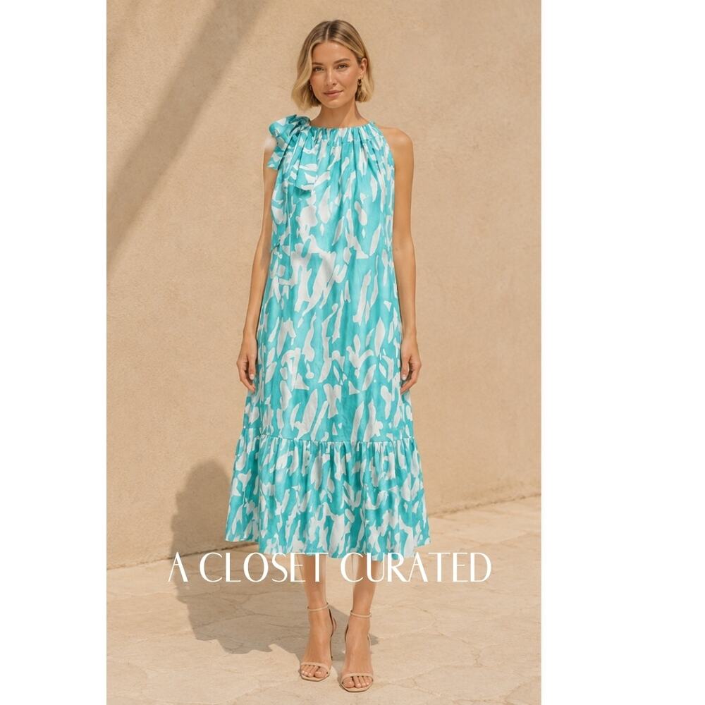 Diarrablu Gnoor Maxi Dress Small Blue NEW